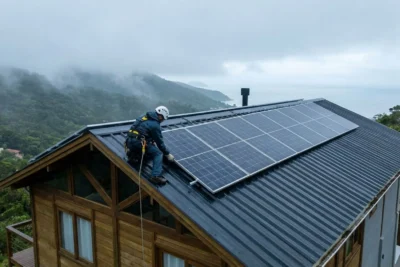 Painel solar em Maricá simboliza nova linha de financiamento energia solar para PME