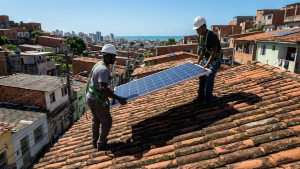Financiamento de energia solar com apoio do BNDES em 2026